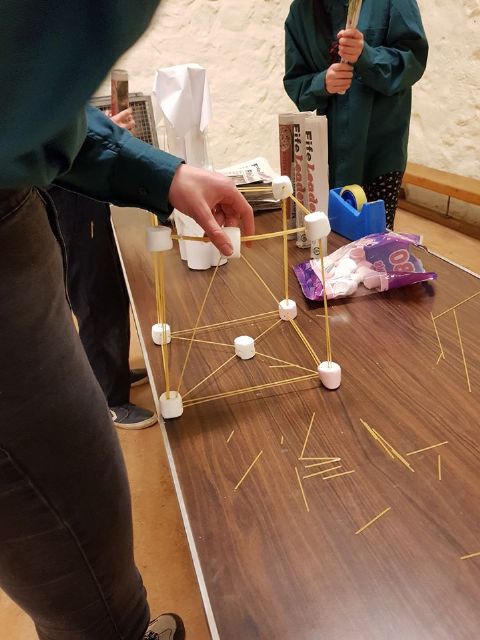 Scouts practicing engineering!